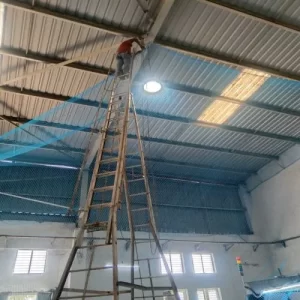Warehouse bird net installation at Sonipat