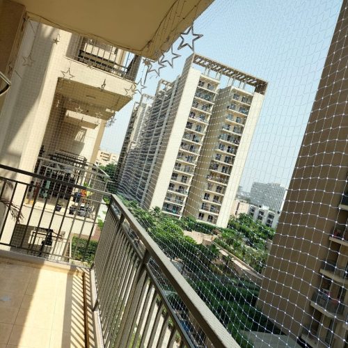 Transparent balcony safety nets
